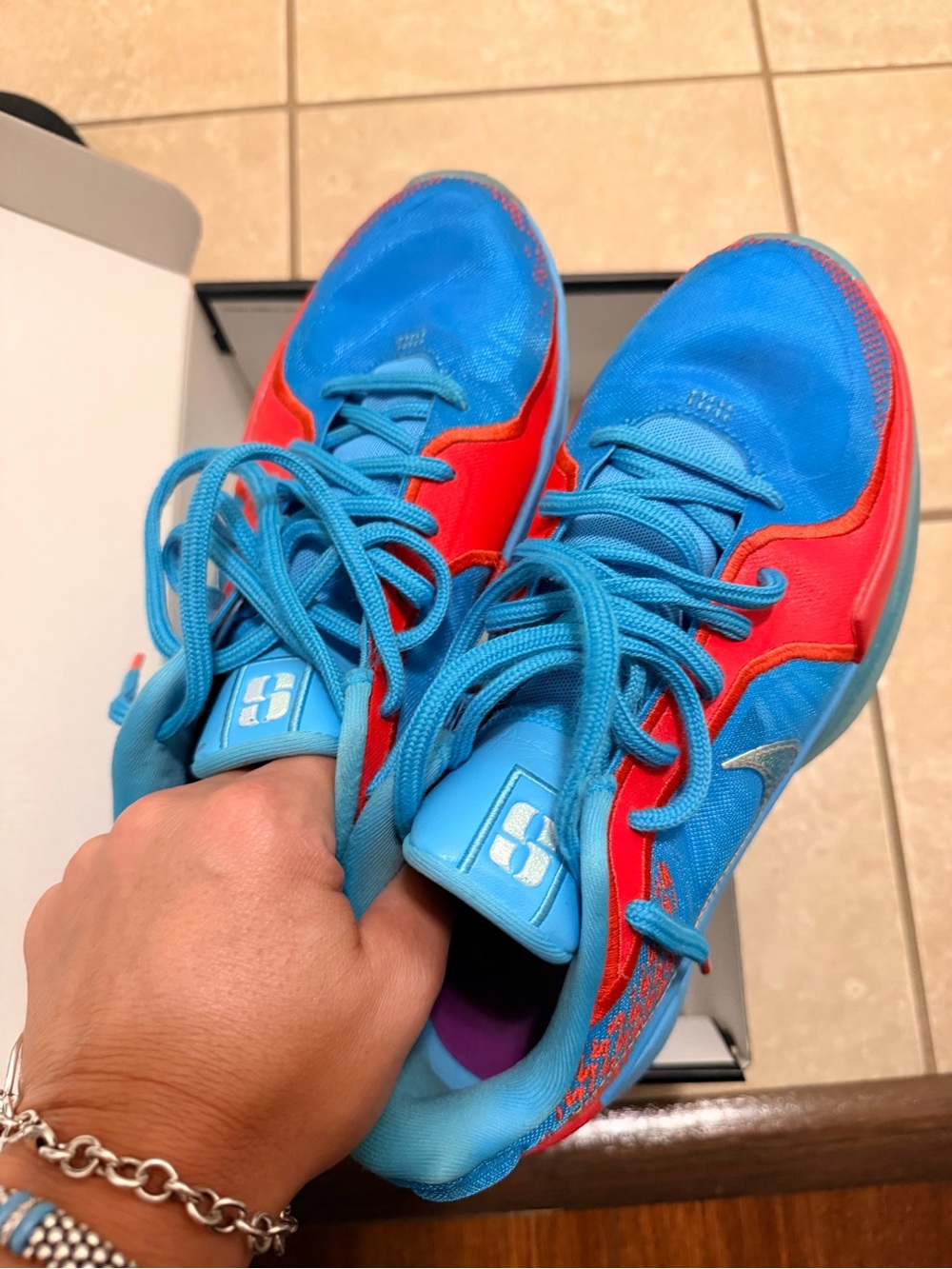 Nike Sabrina 2 Baltic blue crimson basketball sneakers